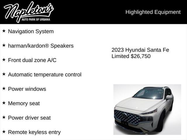 used 2023 Hyundai Santa Fe car, priced at $26,750