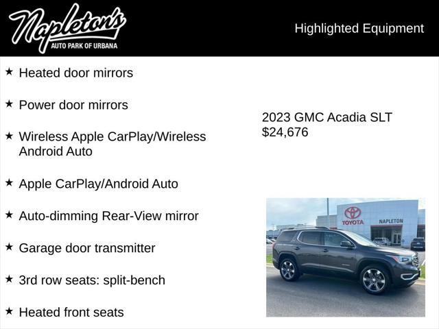 used 2023 GMC Acadia car, priced at $24,676