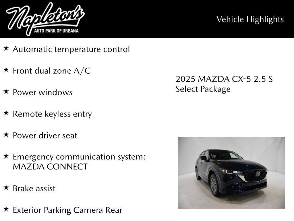 new 2025 Mazda CX-5 car, priced at $30,210