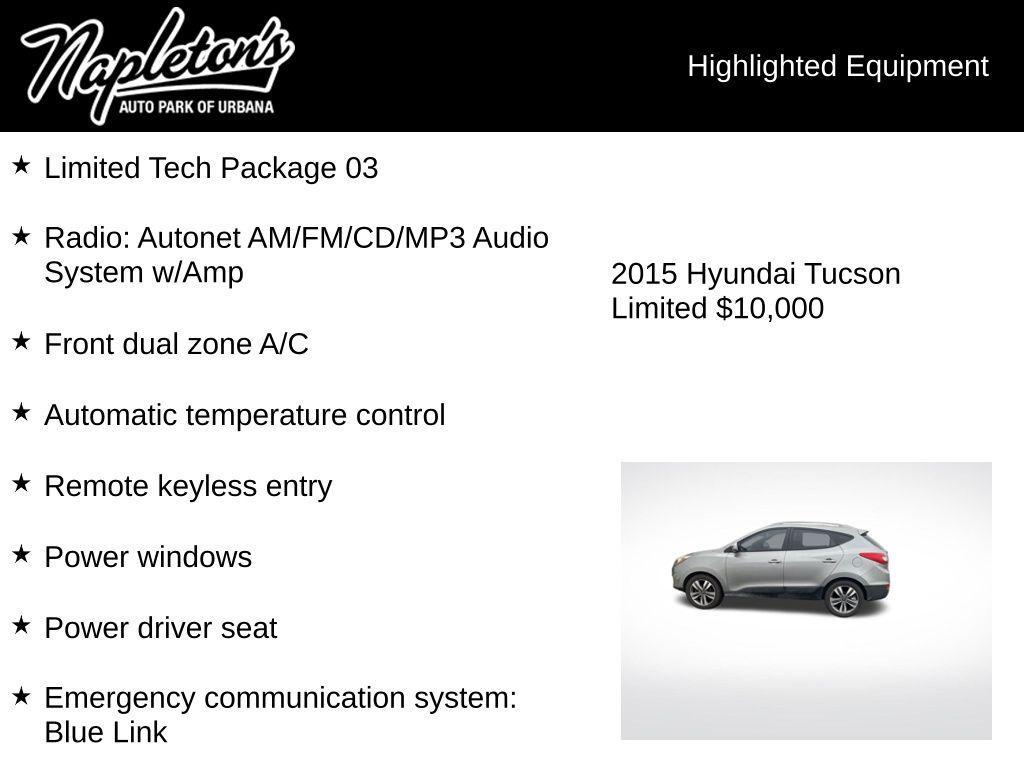 used 2015 Hyundai Tucson car, priced at $10,000