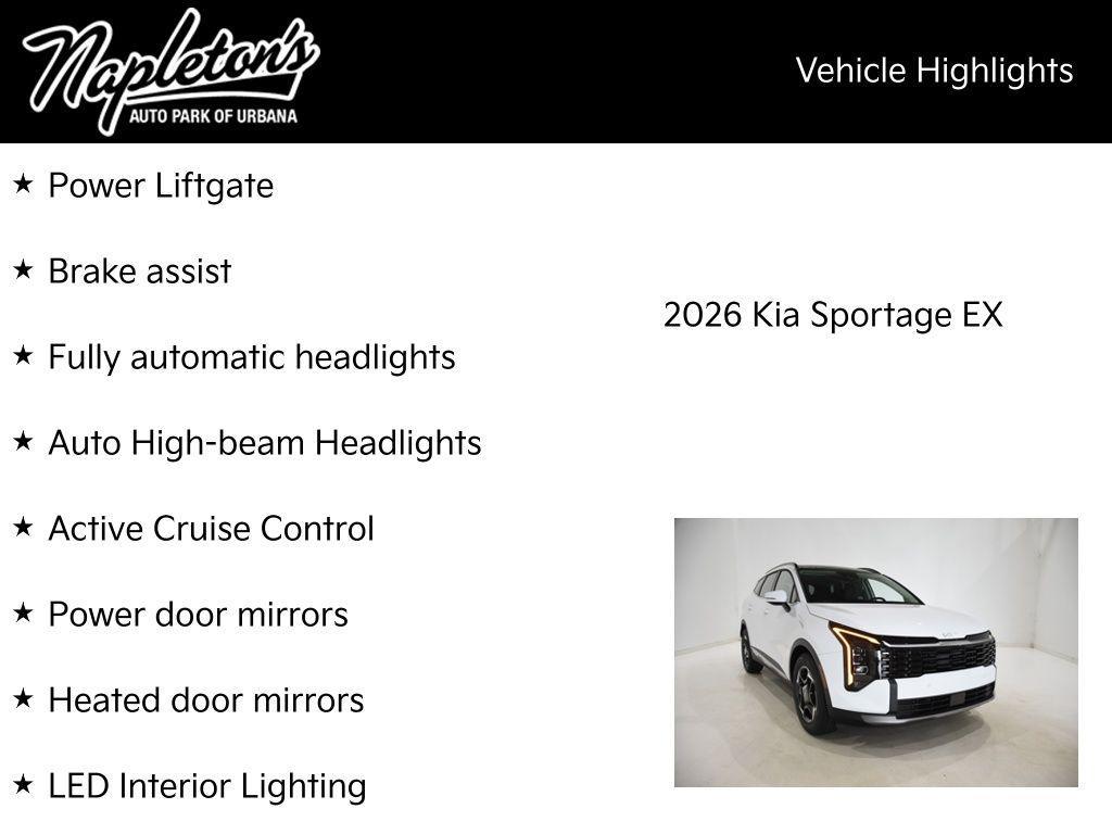 new 2026 Kia Sportage car, priced at $31,876
