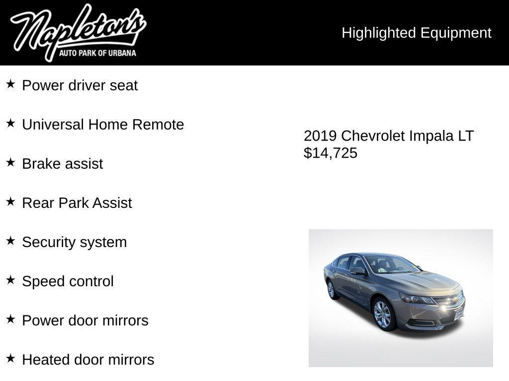 used 2019 Chevrolet Impala car, priced at $14,725