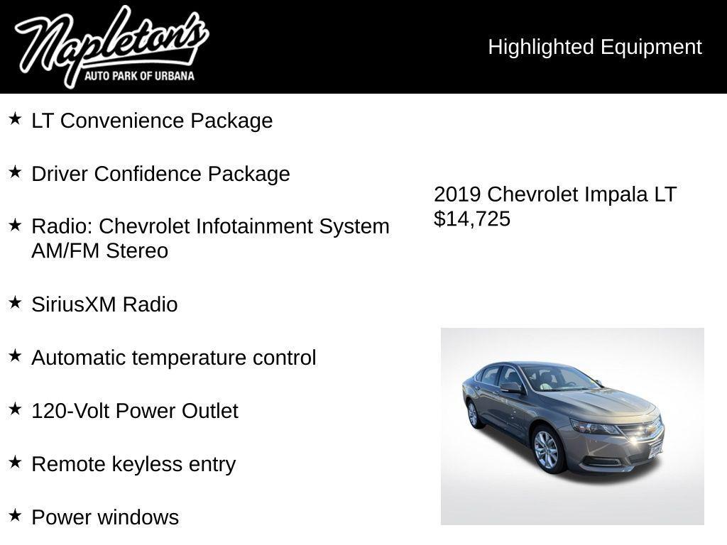 used 2019 Chevrolet Impala car, priced at $14,725