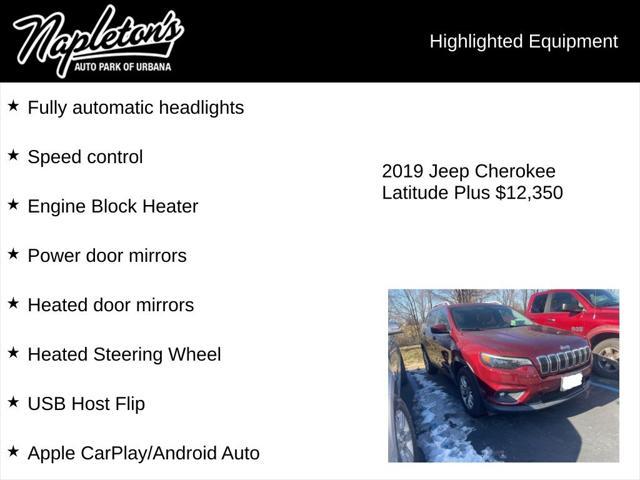 used 2019 Jeep Cherokee car, priced at $12,350