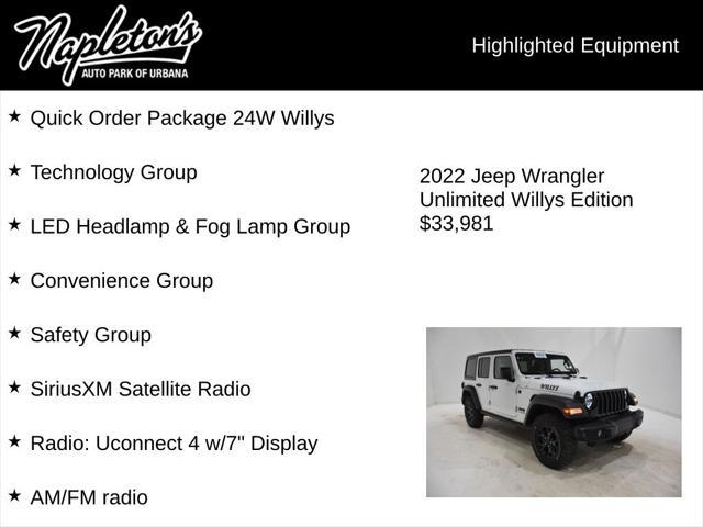 used 2022 Jeep Wrangler car, priced at $33,981