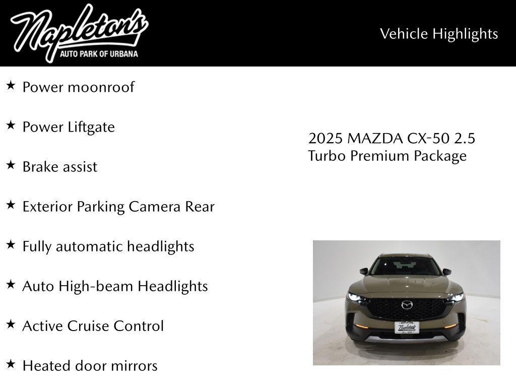 new 2025 Mazda CX-50 car, priced at $42,020