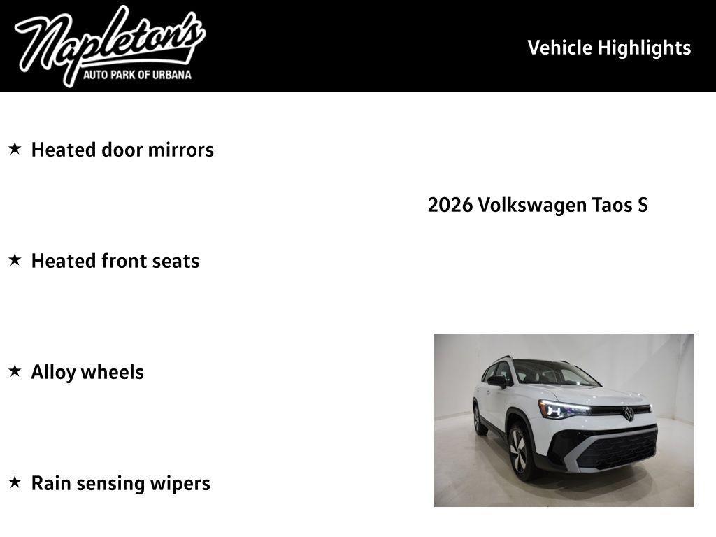 new 2026 Volkswagen Taos car, priced at $29,692