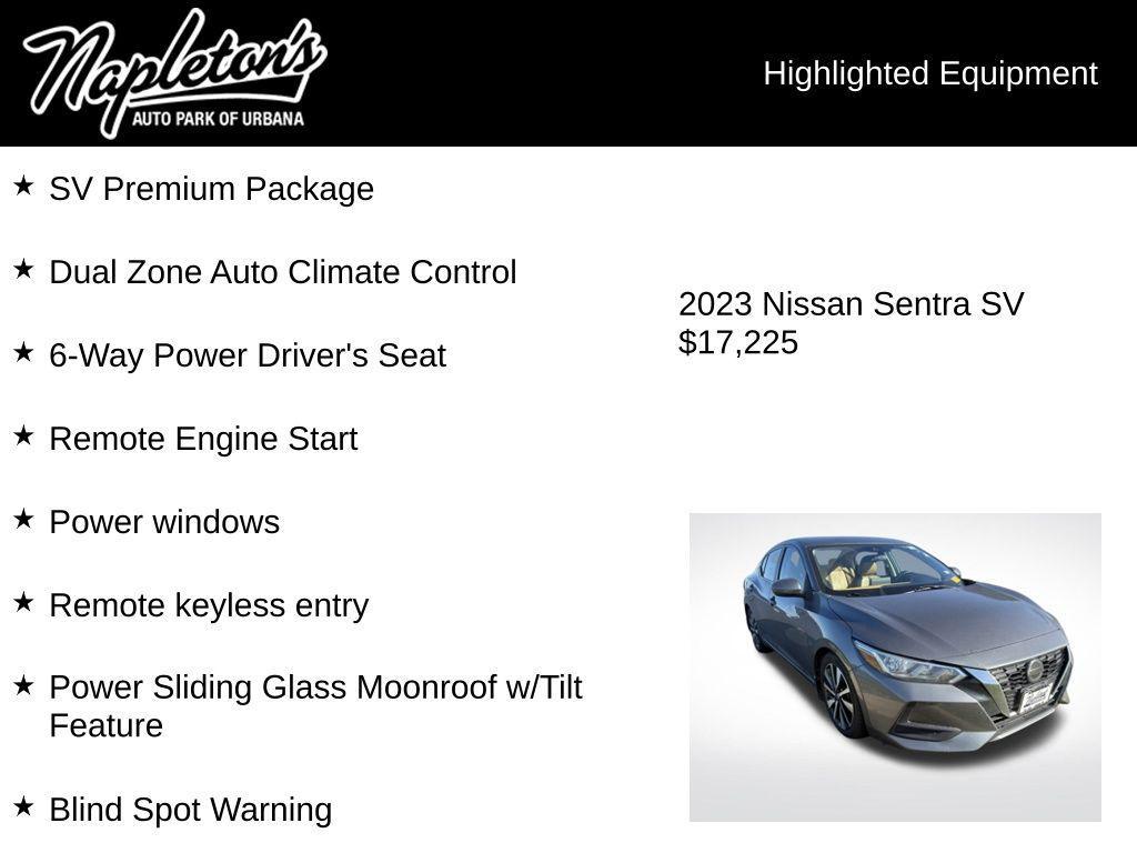 used 2023 Nissan Sentra car, priced at $17,225