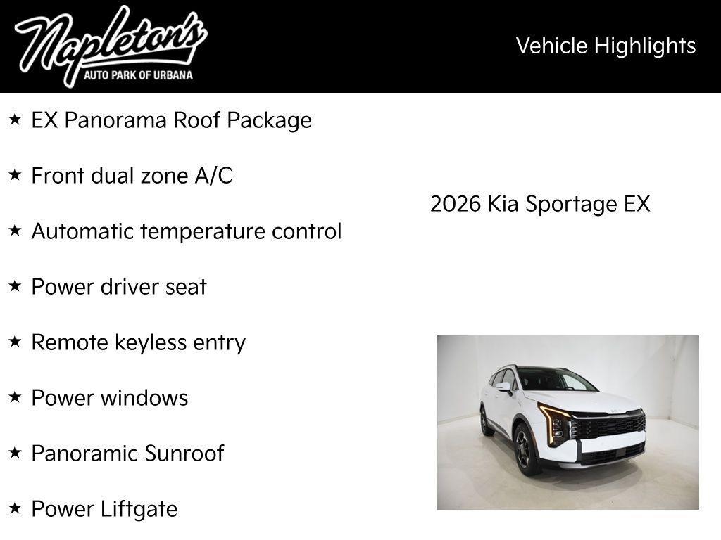 new 2026 Kia Sportage car, priced at $32,204
