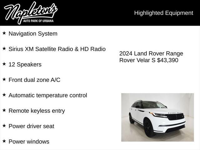 used 2024 Land Rover Range Rover Velar car, priced at $42,990