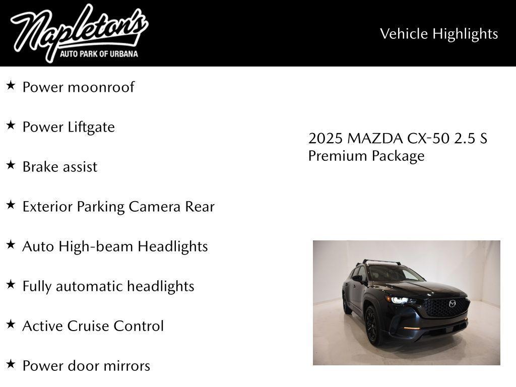 new 2025 Mazda CX-50 car, priced at $33,888