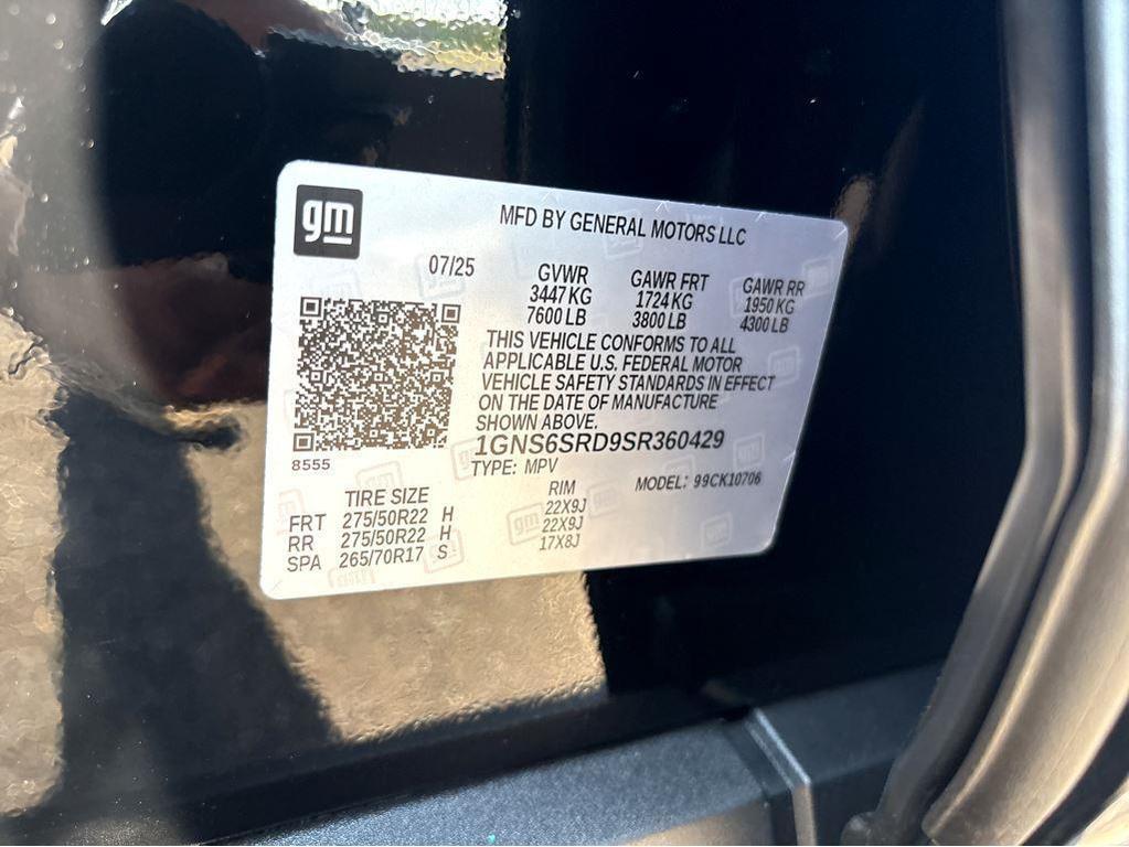 new 2025 Chevrolet Tahoe car, priced at $89,285