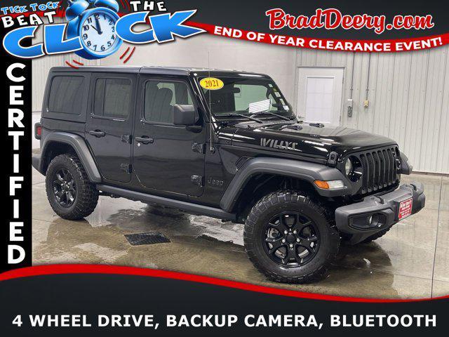 used 2021 Jeep Wrangler Unlimited car, priced at $31,050