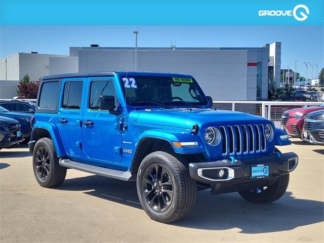 used 2022 Jeep Wrangler Unlimited 4xe car, priced at $38,591