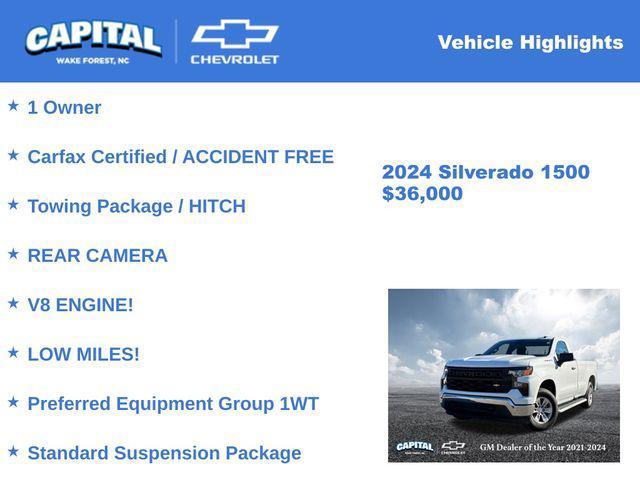 used 2024 Chevrolet Silverado 1500 car, priced at $36,000