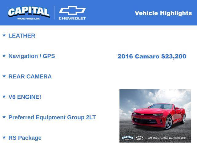 used 2016 Chevrolet Camaro car, priced at $23,200
