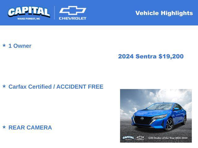 used 2024 Nissan Sentra car, priced at $19,200