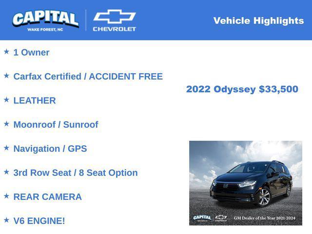 used 2022 Honda Odyssey car, priced at $33,500