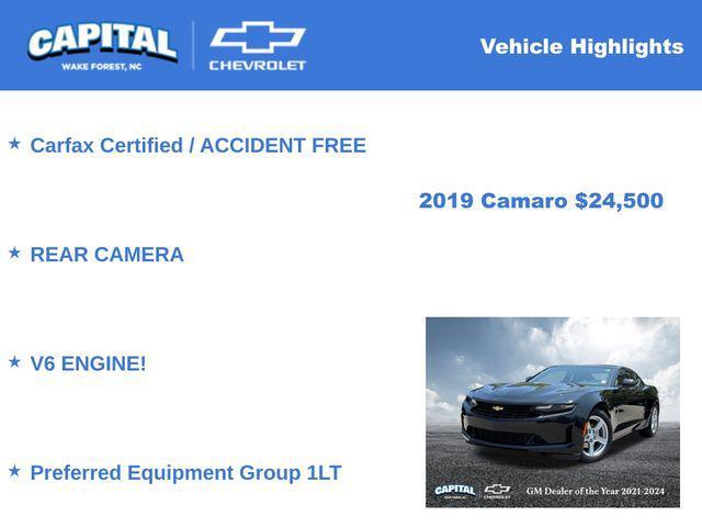 used 2019 Chevrolet Camaro car, priced at $24,500