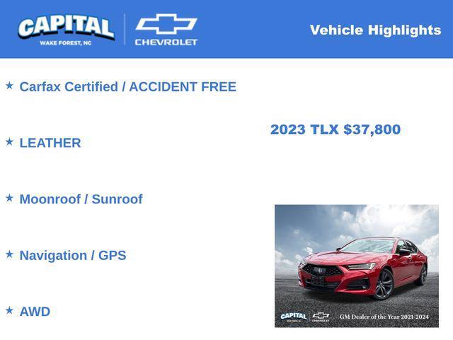 used 2023 Acura TLX car, priced at $37,800