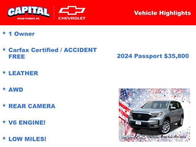 used 2024 Honda Passport car, priced at $35,800