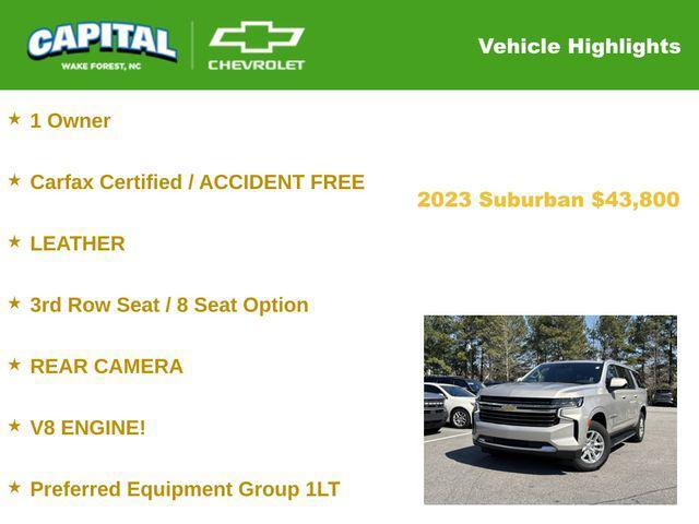 used 2023 Chevrolet Suburban car, priced at $43,800