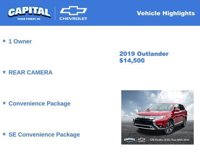 used 2019 Mitsubishi Outlander car, priced at $14,500