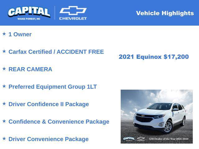 used 2021 Chevrolet Equinox car, priced at $17,200