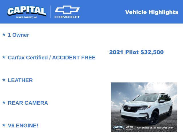 used 2021 Honda Pilot car, priced at $32,800