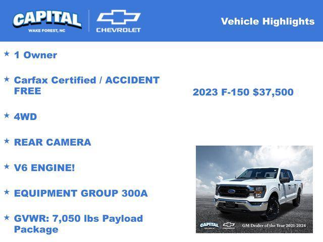 used 2023 Ford F-150 car, priced at $37,500