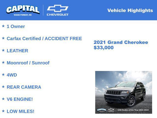 used 2021 Jeep Grand Cherokee car, priced at $33,000