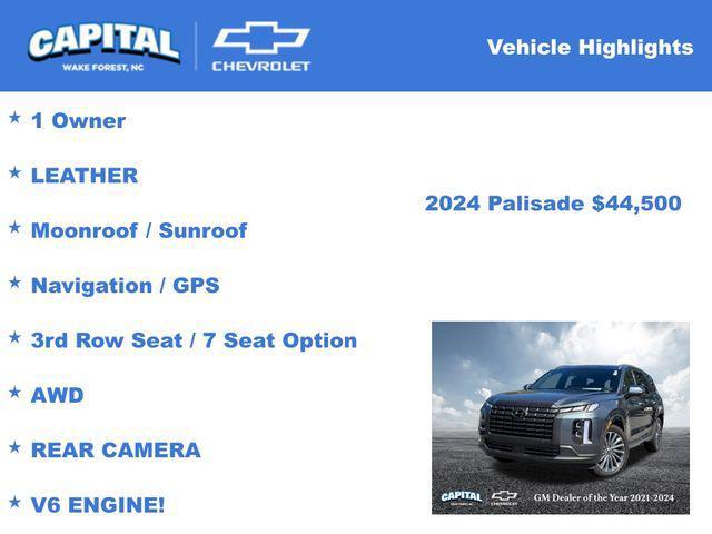 used 2024 Hyundai Palisade car, priced at $44,500