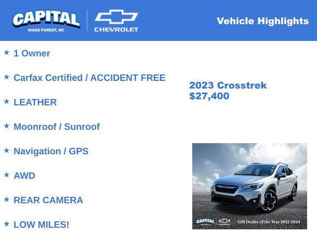 used 2023 Subaru Crosstrek car, priced at $27,400