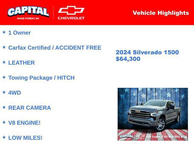 used 2024 Chevrolet Silverado 1500 car, priced at $64,300