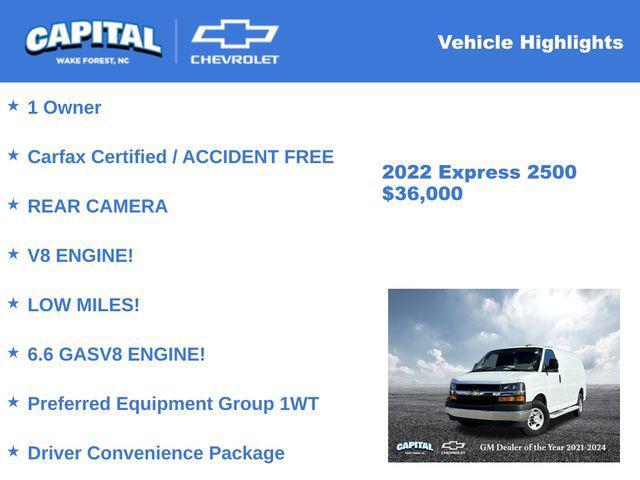 used 2022 Chevrolet Express 2500 car, priced at $36,000