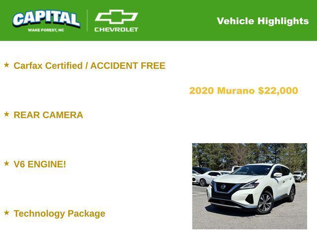 used 2020 Nissan Murano car, priced at $22,000