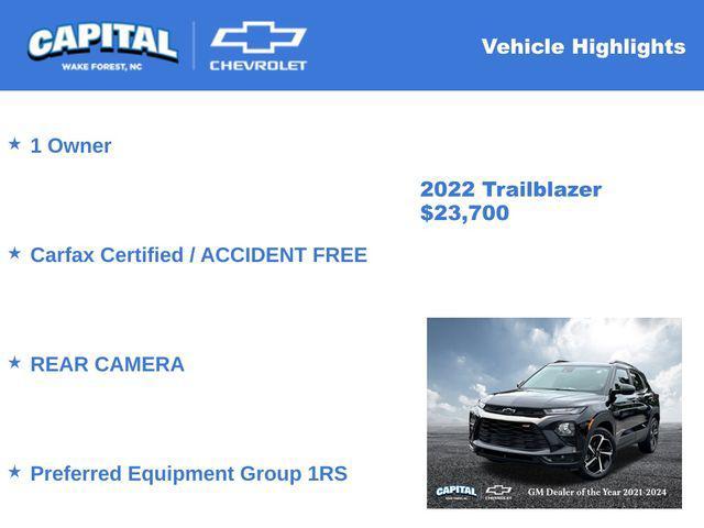 used 2022 Chevrolet TrailBlazer car, priced at $23,700