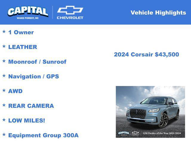 used 2024 Lincoln Corsair car, priced at $43,500