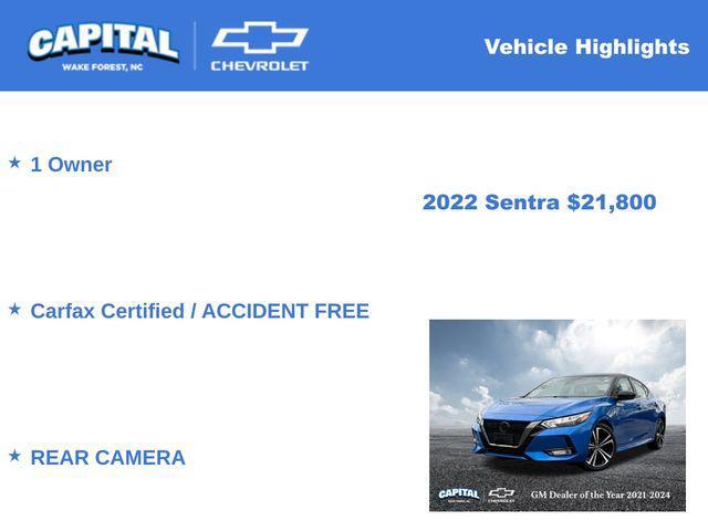 used 2022 Nissan Sentra car, priced at $21,800