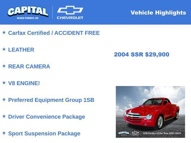 used 2004 Chevrolet SSR car, priced at $29,900