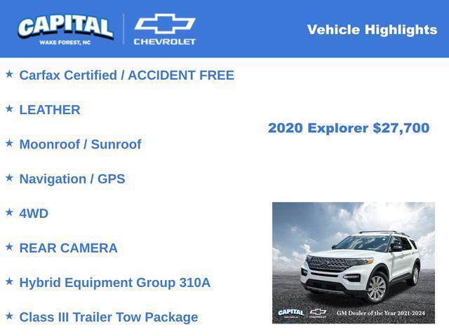 used 2020 Ford Explorer car, priced at $27,700