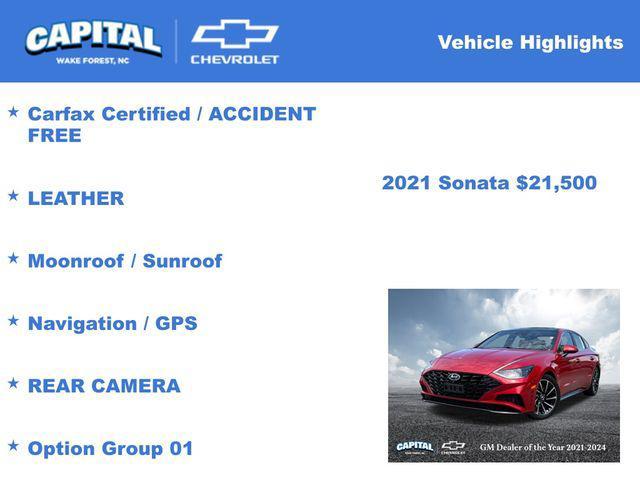 used 2021 Hyundai Sonata car, priced at $21,500