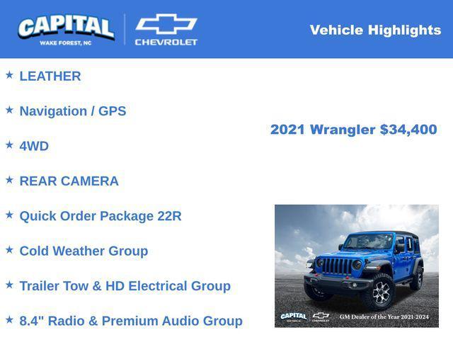 used 2021 Jeep Wrangler Unlimited car, priced at $34,400