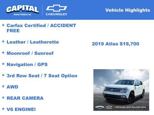 used 2019 Volkswagen Atlas car, priced at $19,700