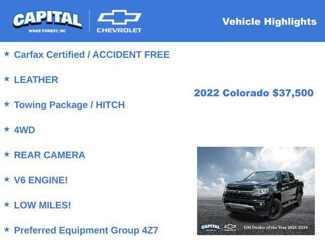 used 2022 Chevrolet Colorado car, priced at $37,500