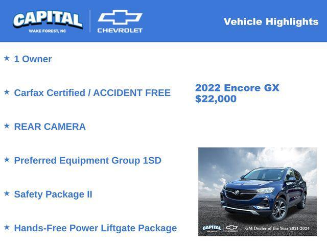 used 2022 Buick Encore GX car, priced at $22,000
