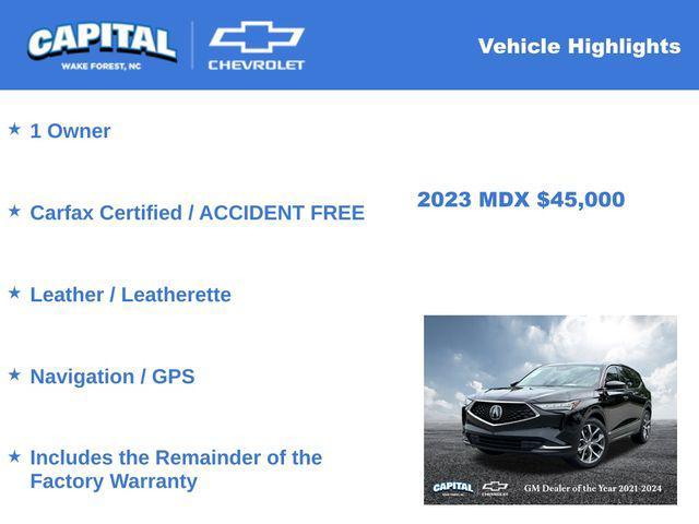 used 2023 Acura MDX car, priced at $45,000
