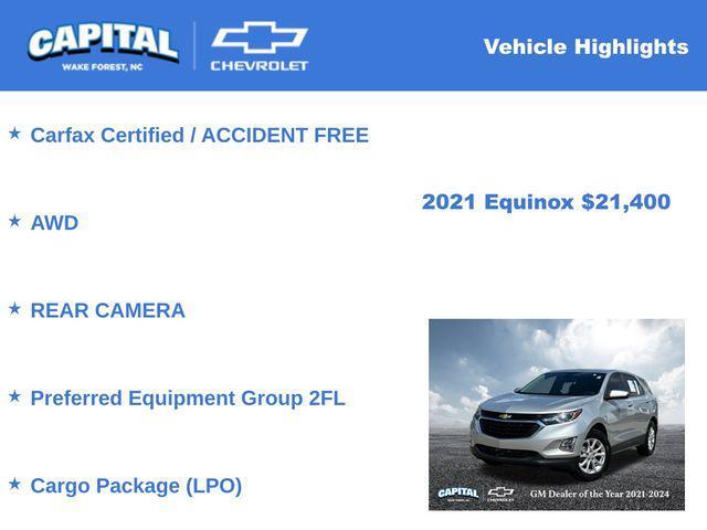 used 2021 Chevrolet Equinox car, priced at $21,400