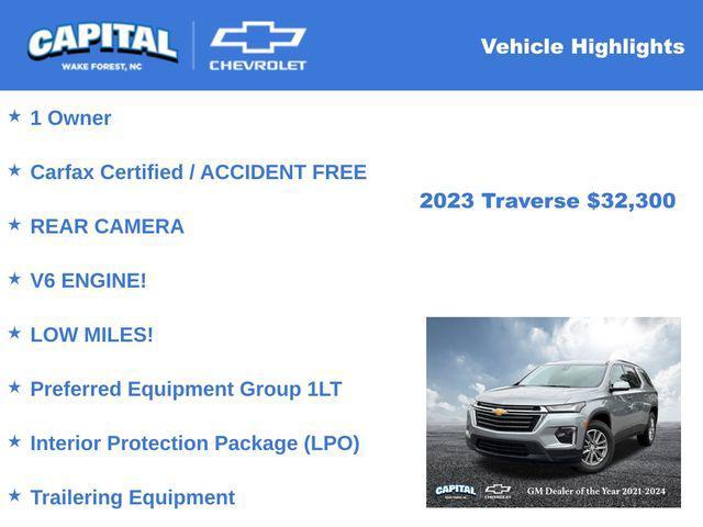 used 2023 Chevrolet Traverse car, priced at $32,300