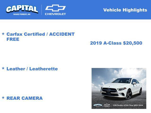 used 2019 Mercedes-Benz A-Class car, priced at $20,500